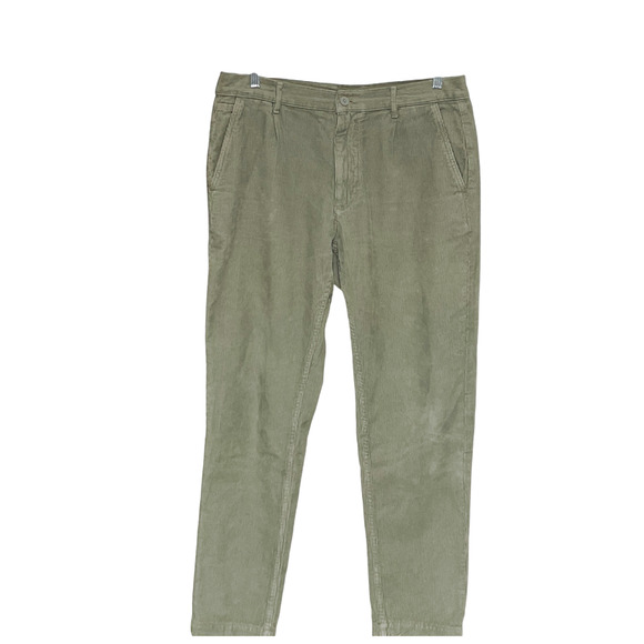 ZARA Green Men's Corduroy Pants - Picture 1 of 4